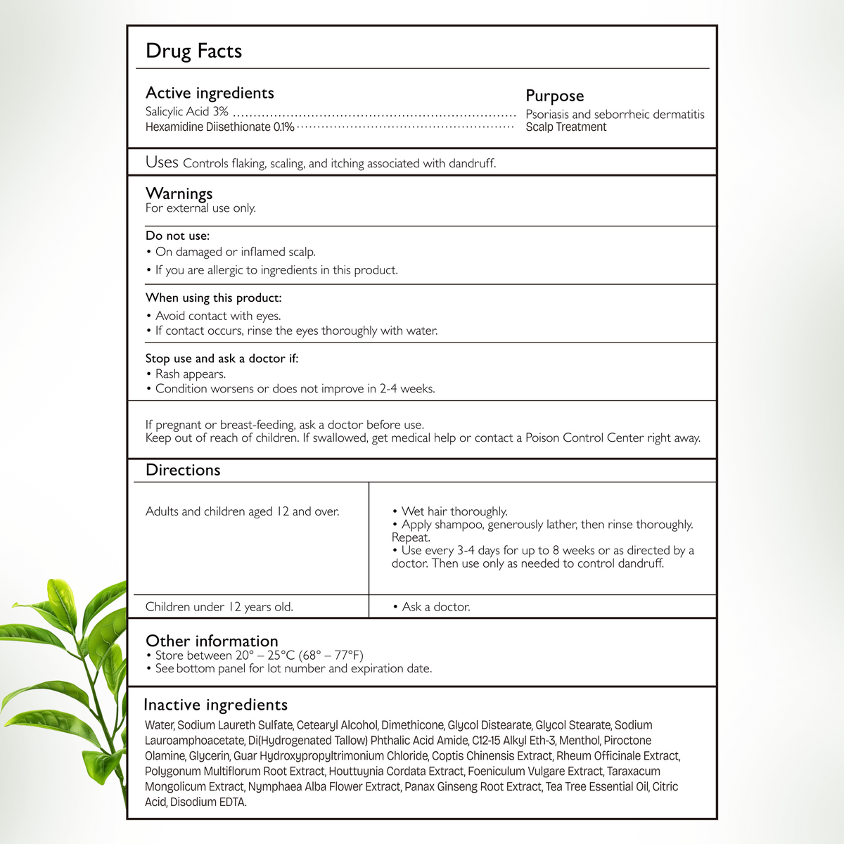 Antifungal Tea Tree Shampoo with Scrubber