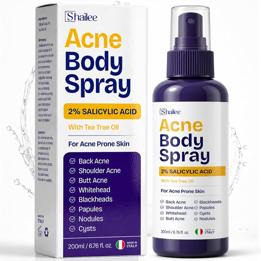 Body Acne Spray with 2% Salicylic Acid & Tea Tree Oil