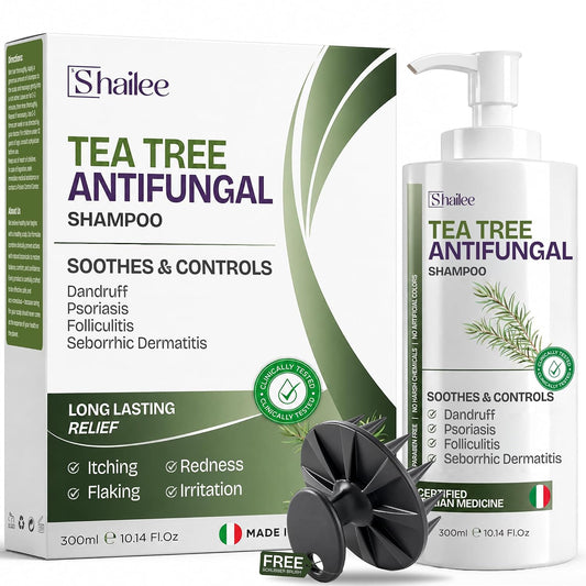 Antifungal Tea Tree Shampoo with Scrubber