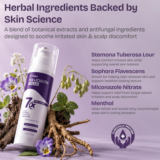Folliculitis Cream for Scalp, Face & Body