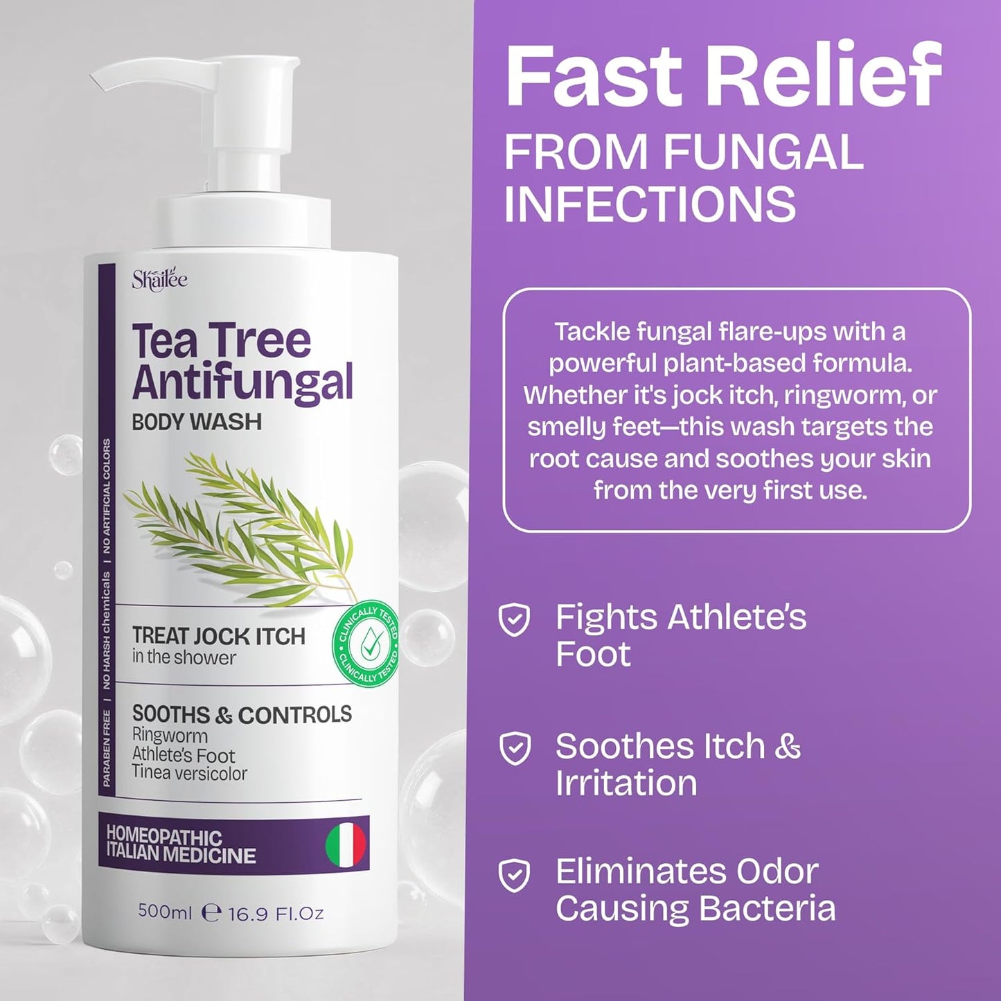 Antifungal Body Wash with Tea Tree Oil