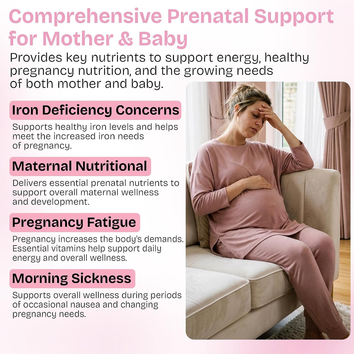 Prenatal Vitamins for Women with DHA, Methylfolate & Iron