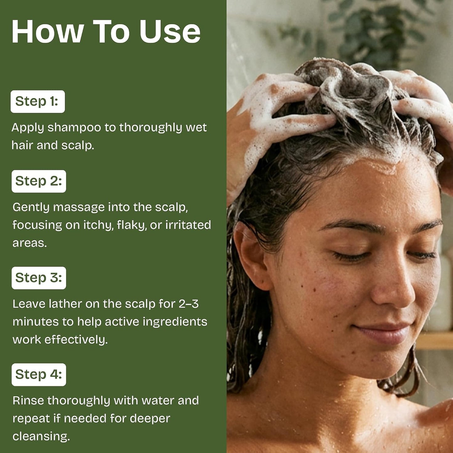 Antifungal Tea Tree Shampoo with Scrubber