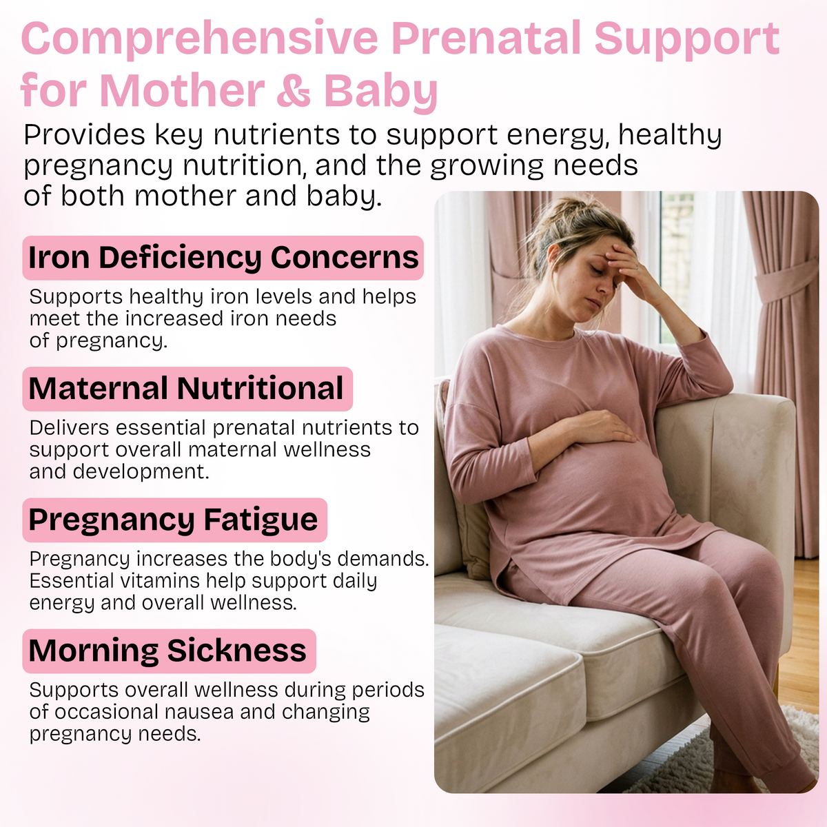 Prenatal Vitamins Gummies with DHA, Methylfolate & Iron