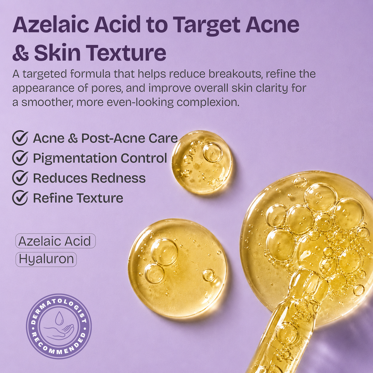 Azelaic Acid Face Serum for Uneven Skin Tone & Visible Redness