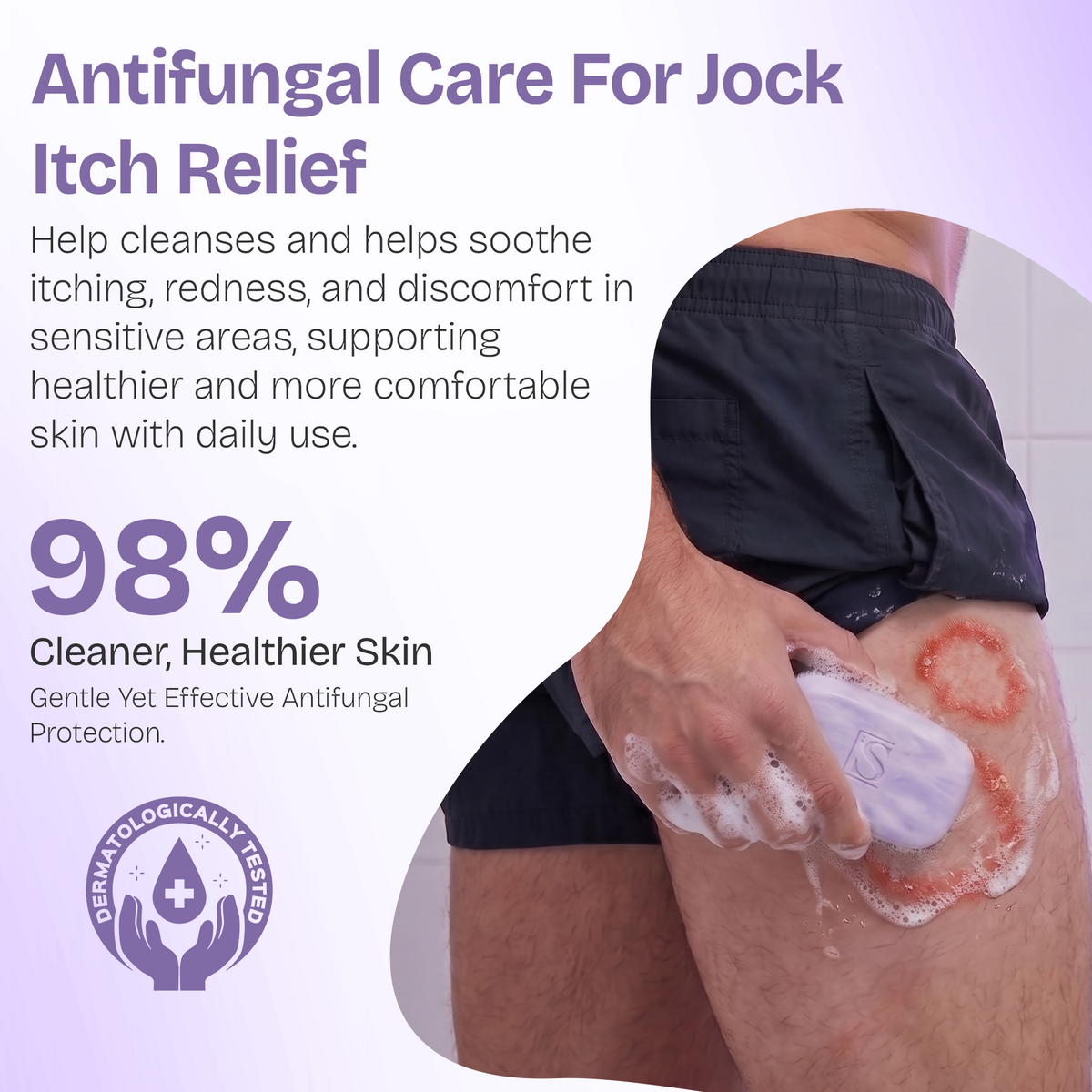 Antifungal Soap Bar with 1% Tolnaftate & Tea Tree Oil