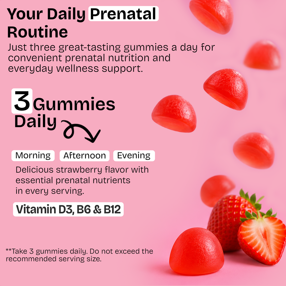 Prenatal Vitamins Gummies with DHA, Methylfolate & Iron