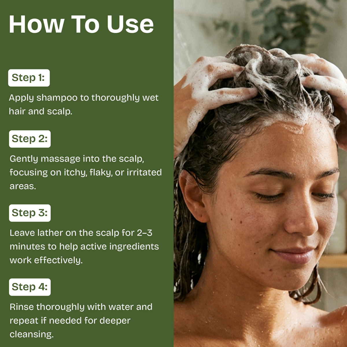 Antifungal Tea Tree Shampoo with Scrubber