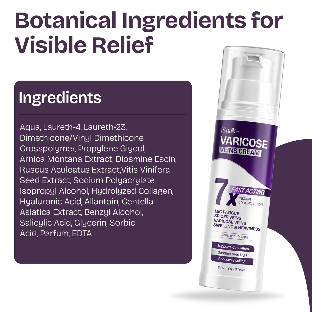 Varicose Veins Cream for Legs & Spider Veins