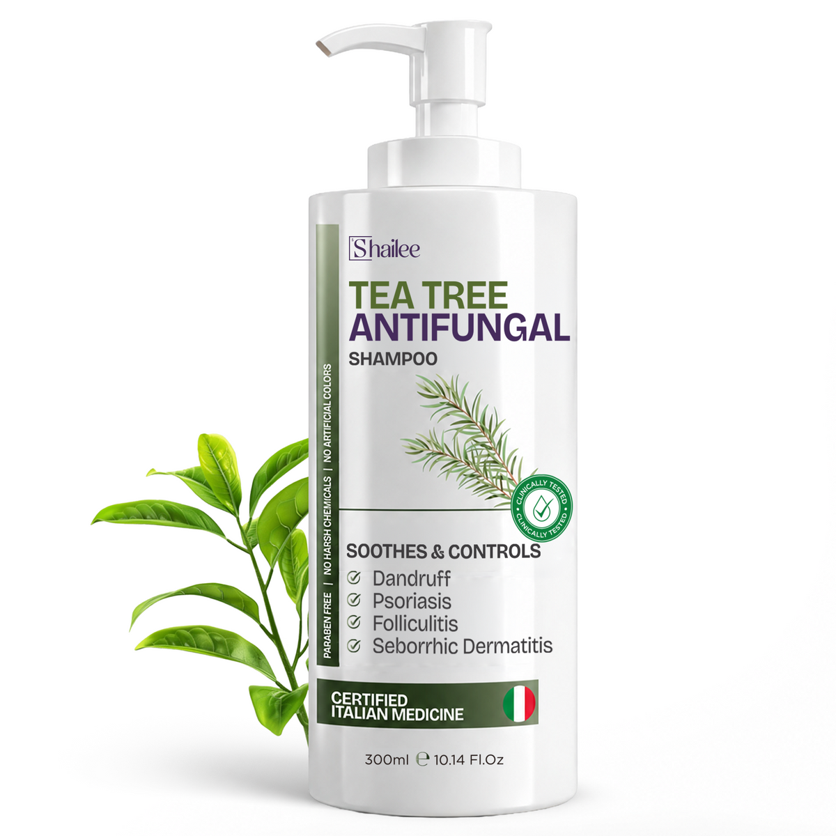 Antifungal Tea Tree Shampoo with Scrubber